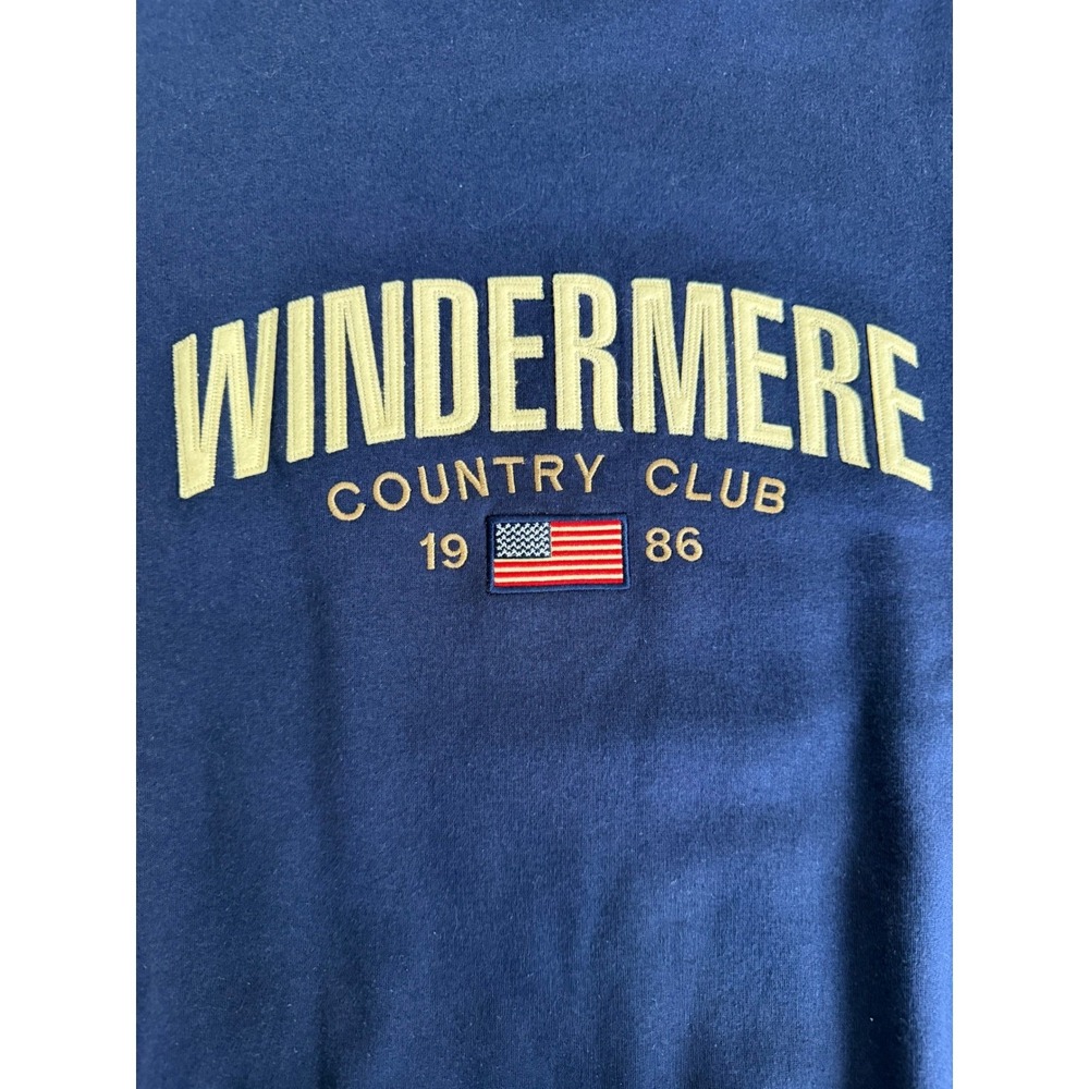 Page & Tuttle Windermere Country Club Sweatshirt Navy Blue Cotton Mens L Large - Picture 4 of 9